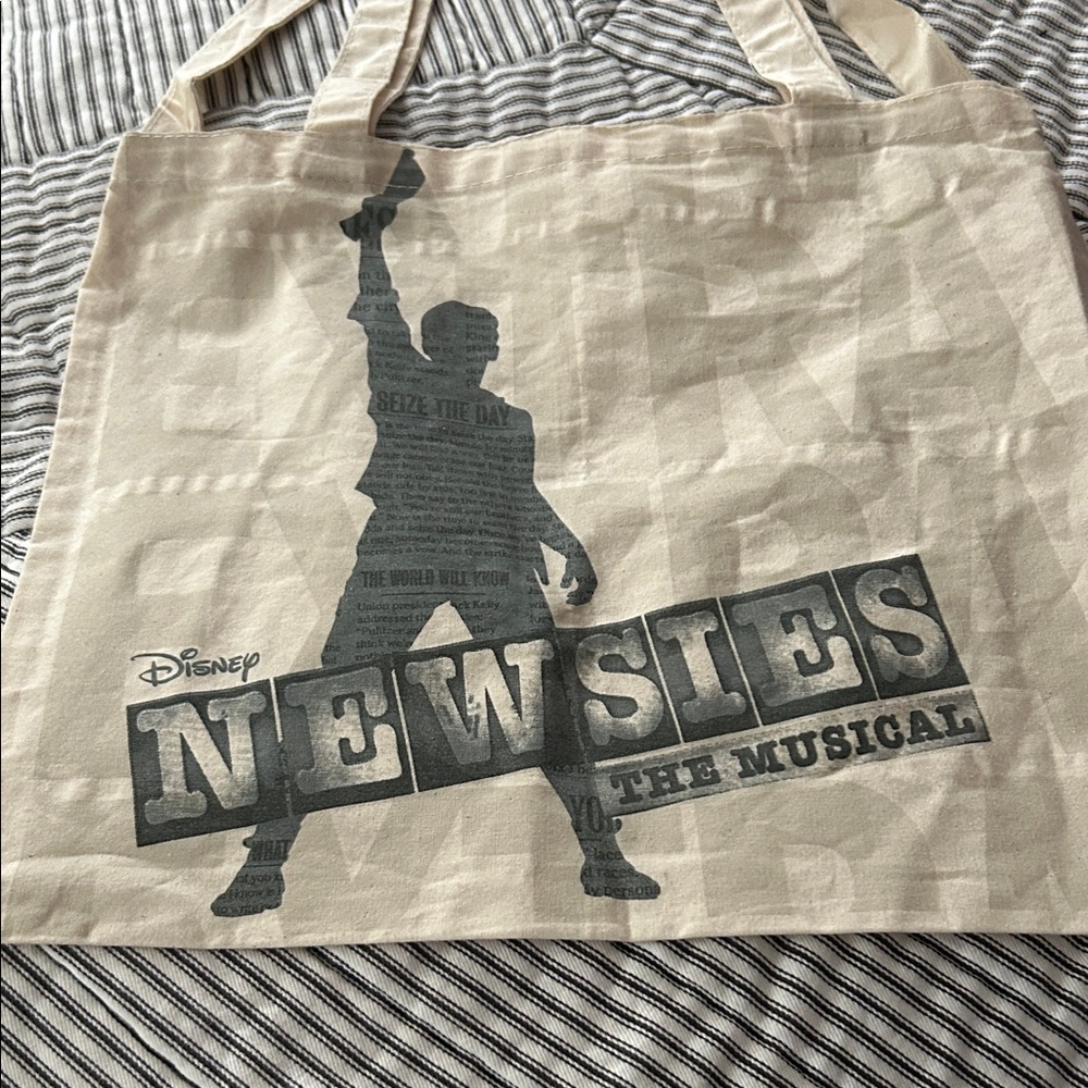 Disney Newsies The Musical Beige Tote Bag